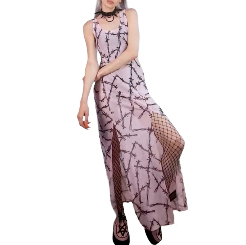 Killstar x Avril Lavigne Sheer Mesh Maxi Dress